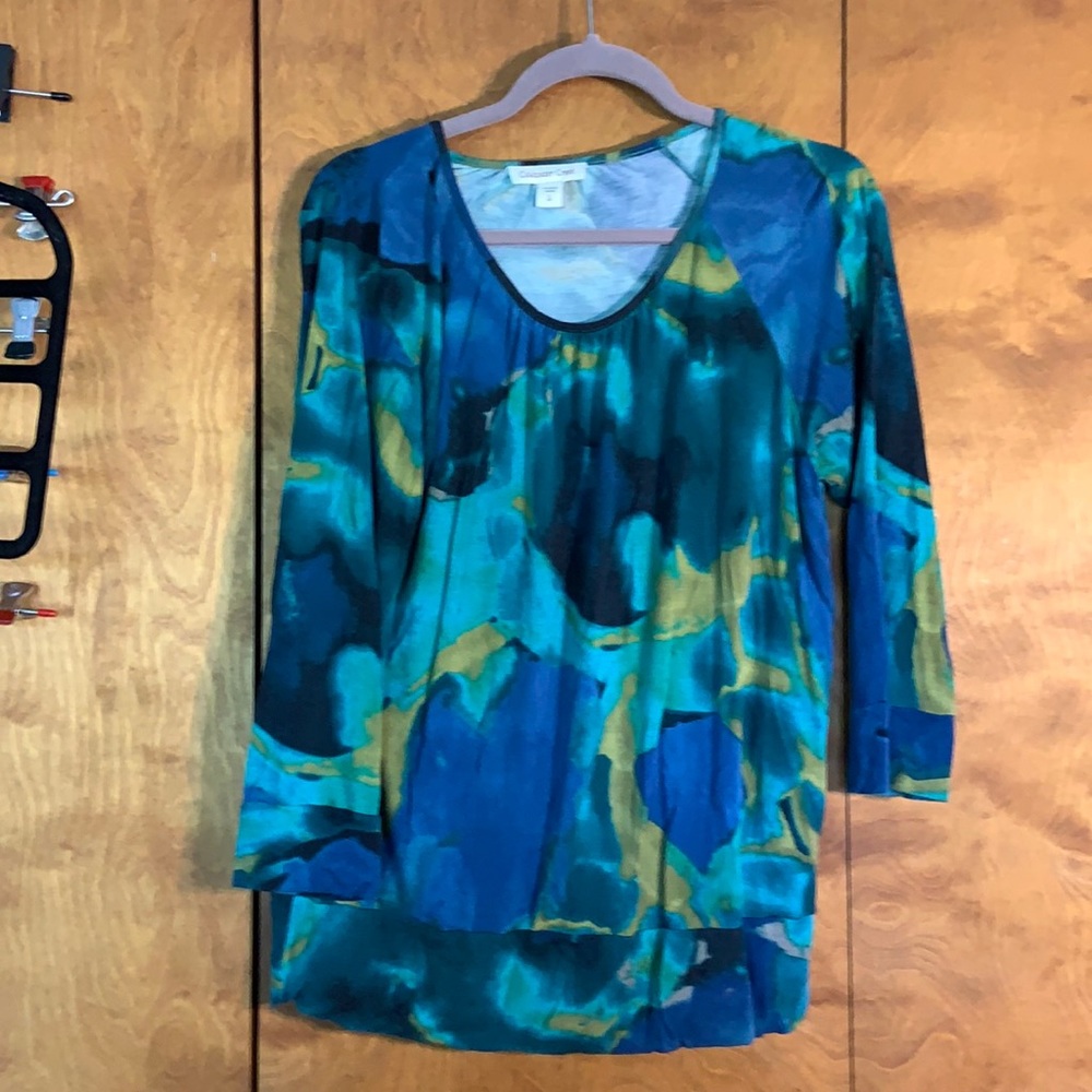Soft blue snd green long sleeve